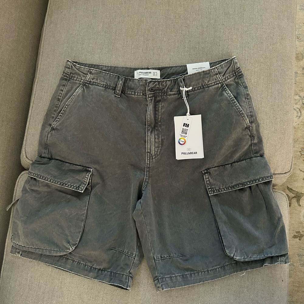 Gray Cargo Shorts